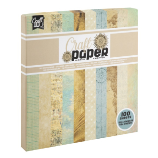 Χαρτί scrapbooking 20 x 20 cm  | μπεζ αποχρώσεις