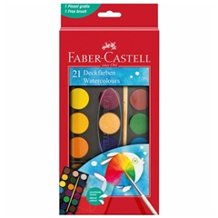 Νερομπογιές Faber Castell 30 mm 21 τεμάχια